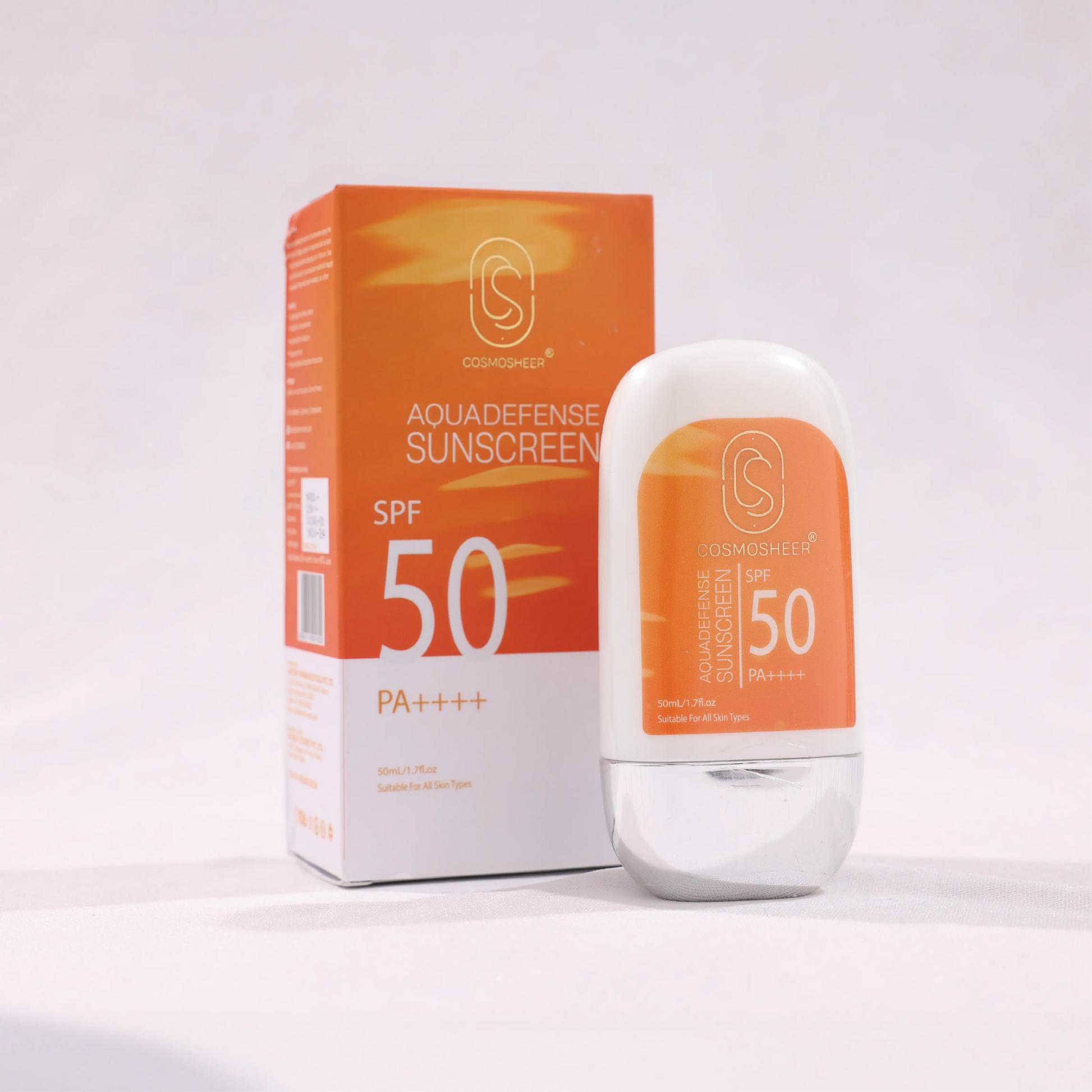 Moisturizing facial sunscreen cream jar