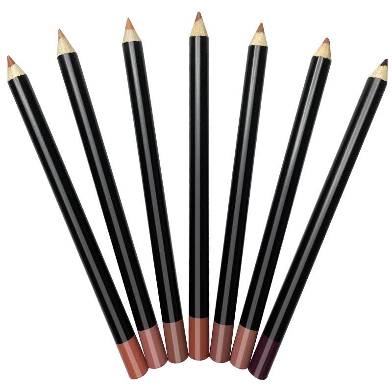 Lip liner pencils fanned out in nude and brown shades