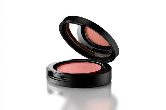 Glow blush compact with shimmering rose gold particles