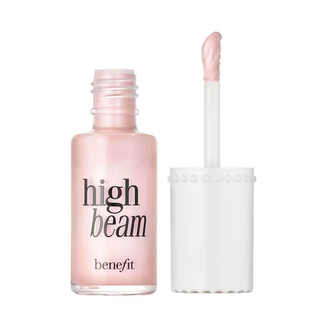 Liquid highlighter dropper bottle with a golden swatch
