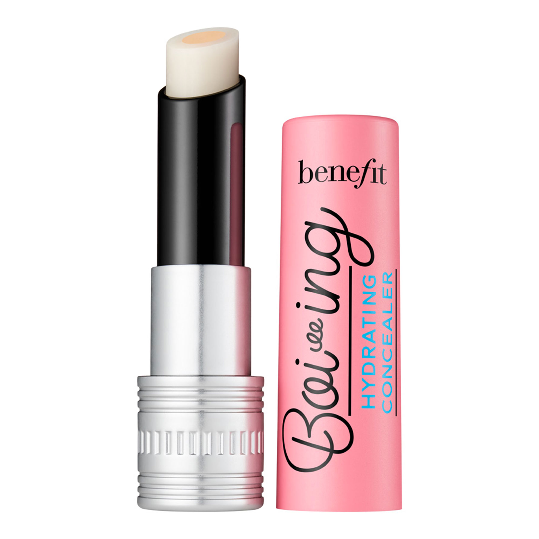 Cream concealer pot with a smooth swatch next to it