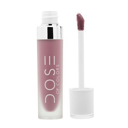 Nude matte liquid lipstick in a frosted tube with applicator